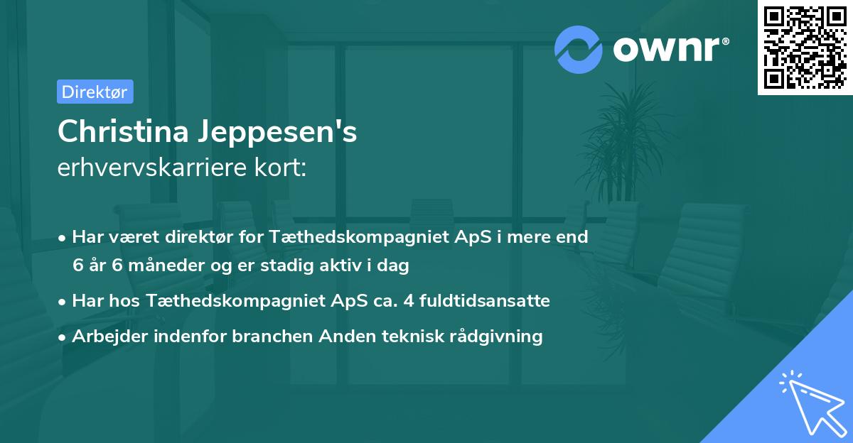 Christina Jeppesen's erhvervskarriere kort