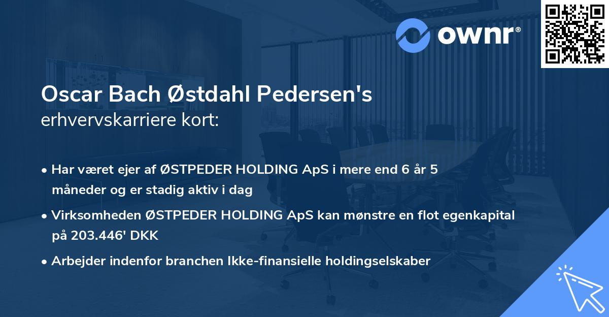 Oscar Bach Østdahl Pedersen's erhvervskarriere kort