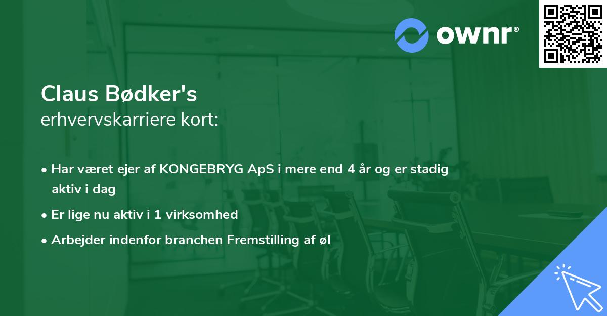 Claus Bødker's erhvervskarriere kort