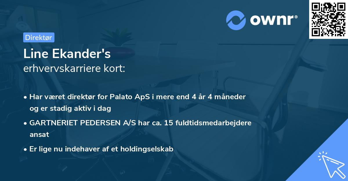 Line Ekander's erhvervskarriere kort