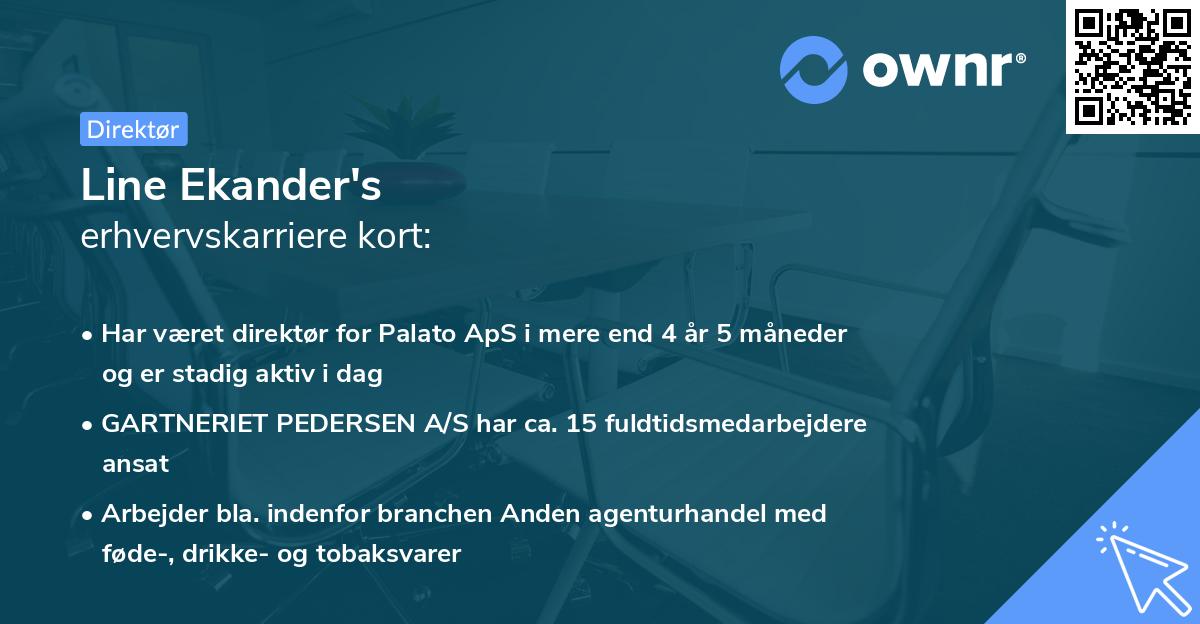 Line Ekander's erhvervskarriere kort