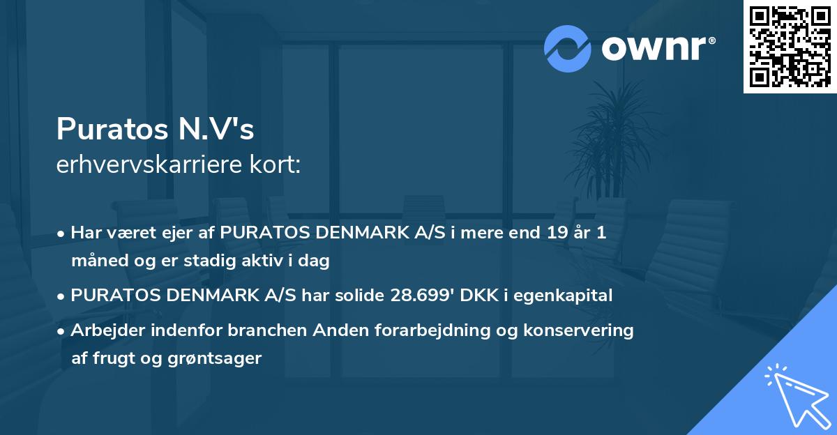 Puratos N.V's erhvervskarriere kort