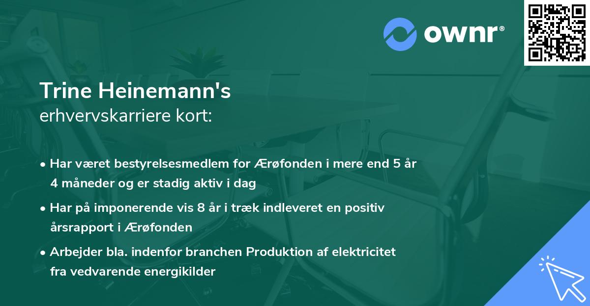 Trine Heinemann's erhvervskarriere kort