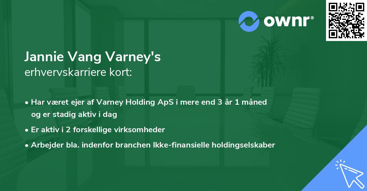 Jannie Vang Varney's erhvervskarriere kort