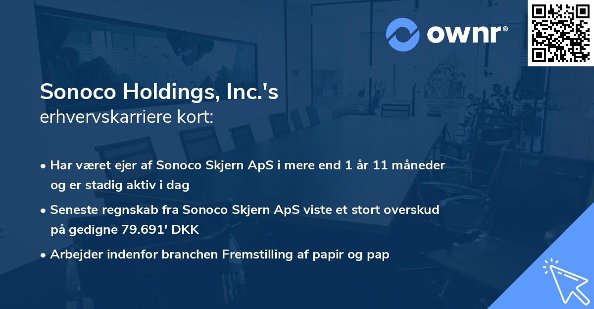 Sonoco Holdings, Inc.'s erhvervskarriere kort