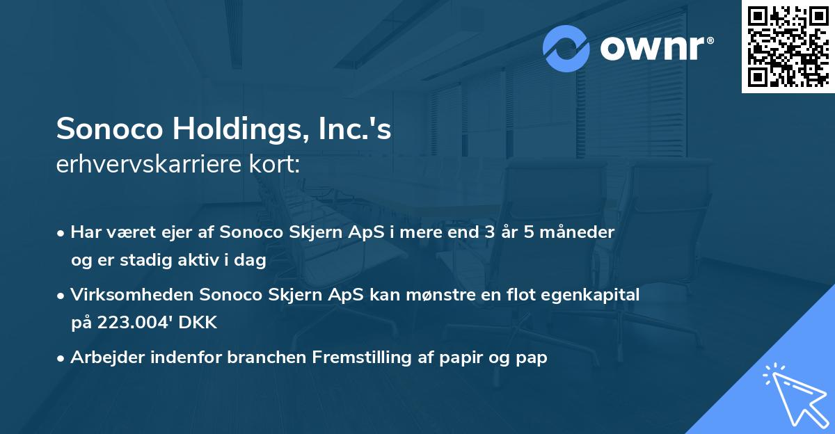 Sonoco Holdings, Inc.'s erhvervskarriere kort