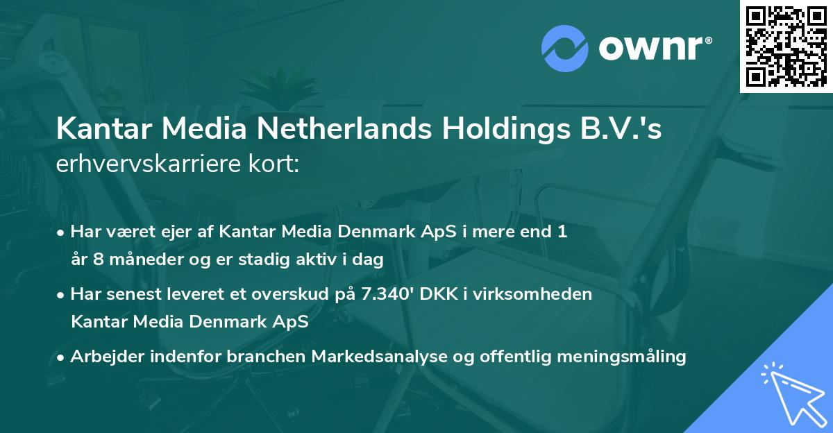 Kantar Media Netherlands Holdings B.V.'s erhvervskarriere kort