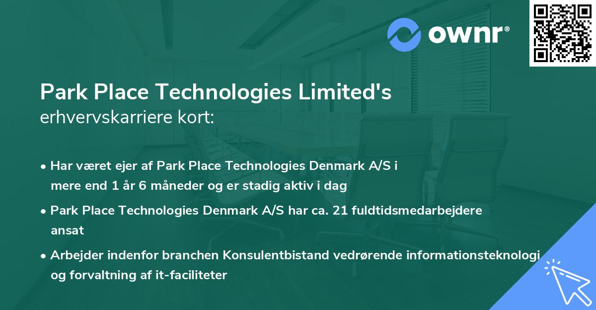 Park Place Technologies Limited's erhvervskarriere kort