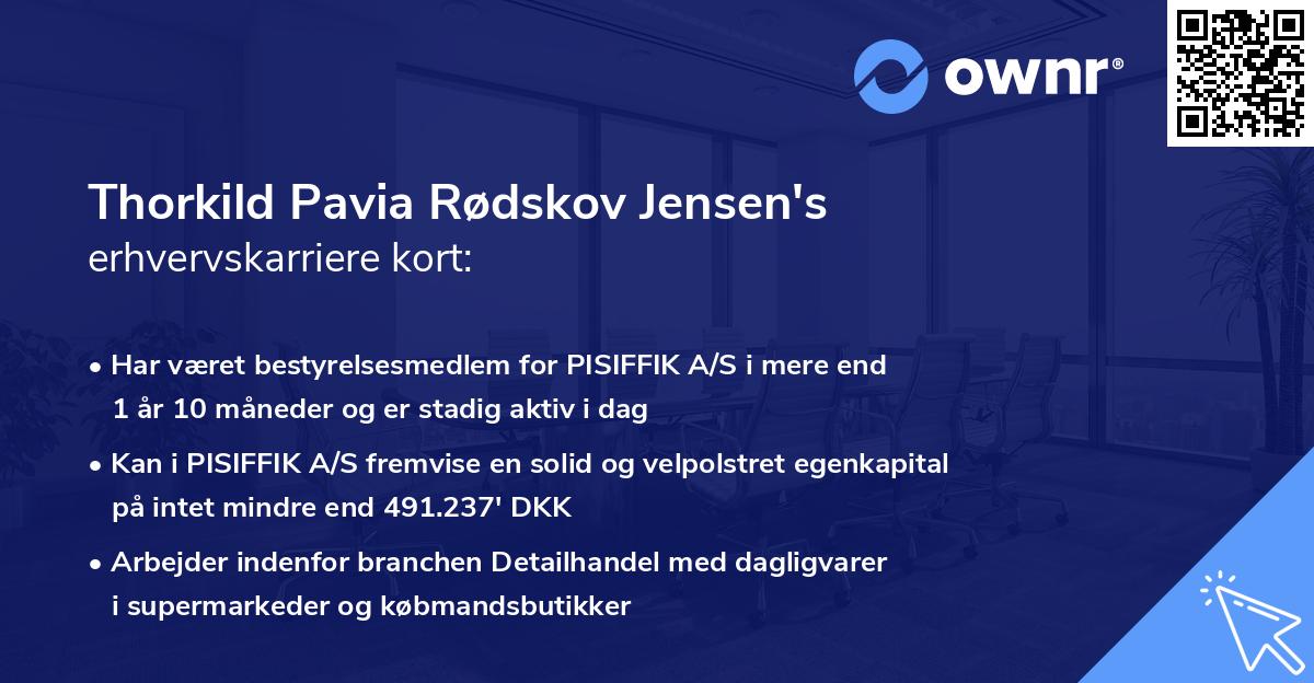 Thorkild Pavia Rødskov Jensen's erhvervskarriere kort