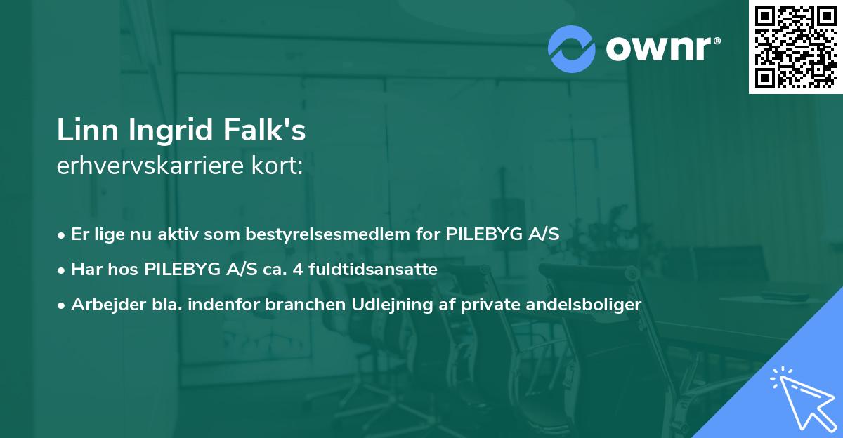 Linn Ingrid Falk's erhvervskarriere kort
