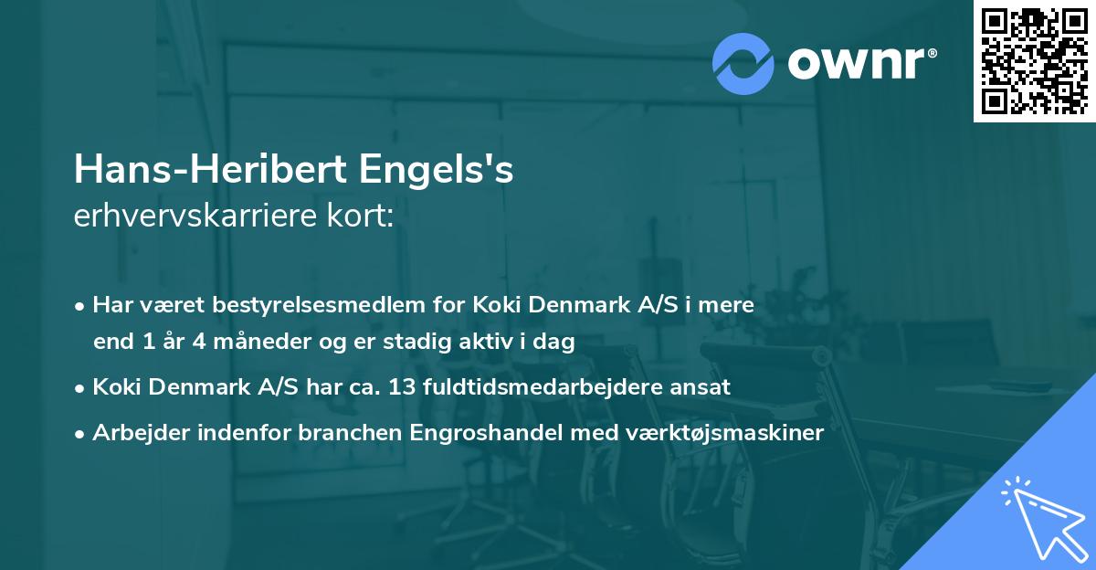 Hans-Heribert Engels's erhvervskarriere kort