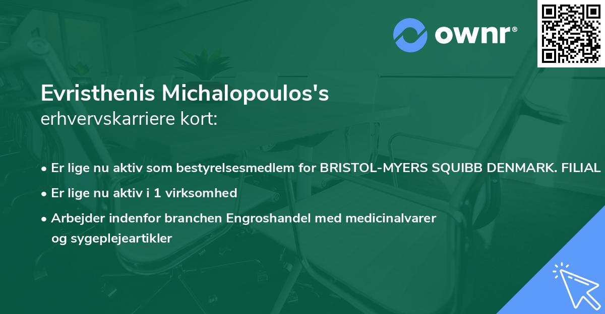 Evristhenis Michalopoulos's erhvervskarriere kort