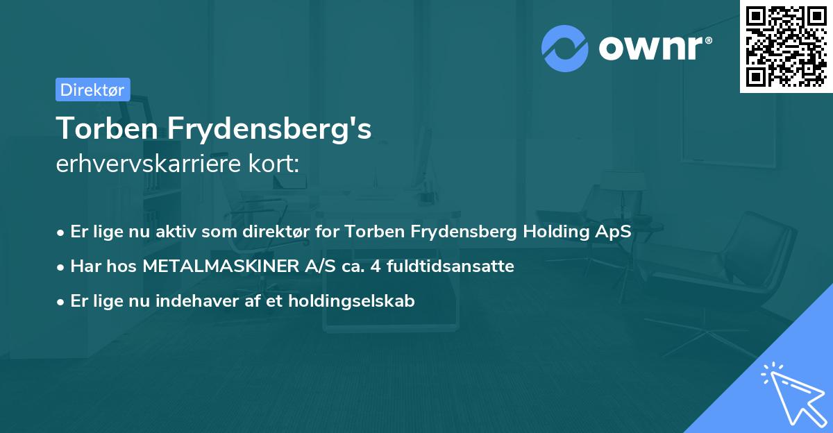 Torben Frydensberg's erhvervskarriere kort