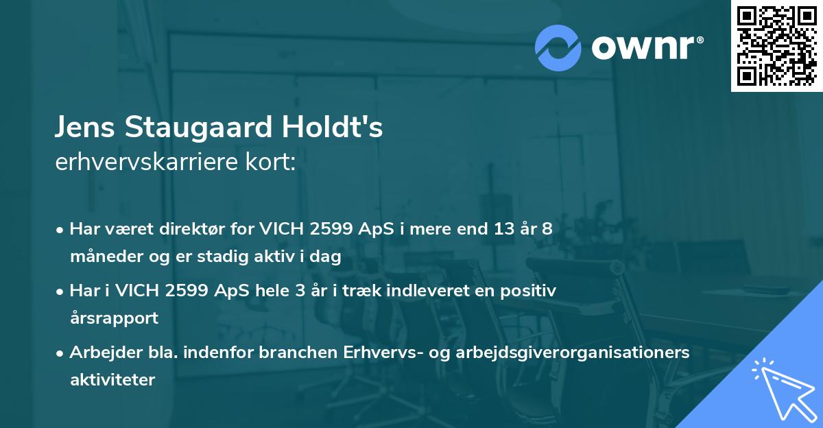 Jens Staugaard Holdt's erhvervskarriere kort