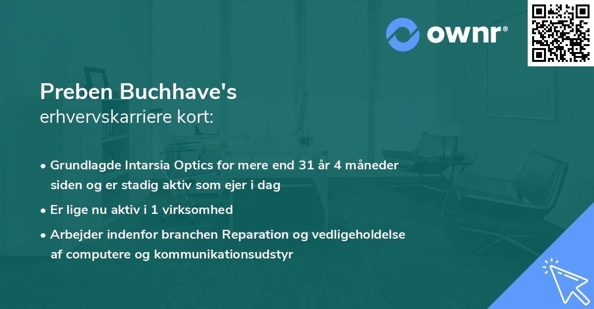 Preben Buchhave's erhvervskarriere kort