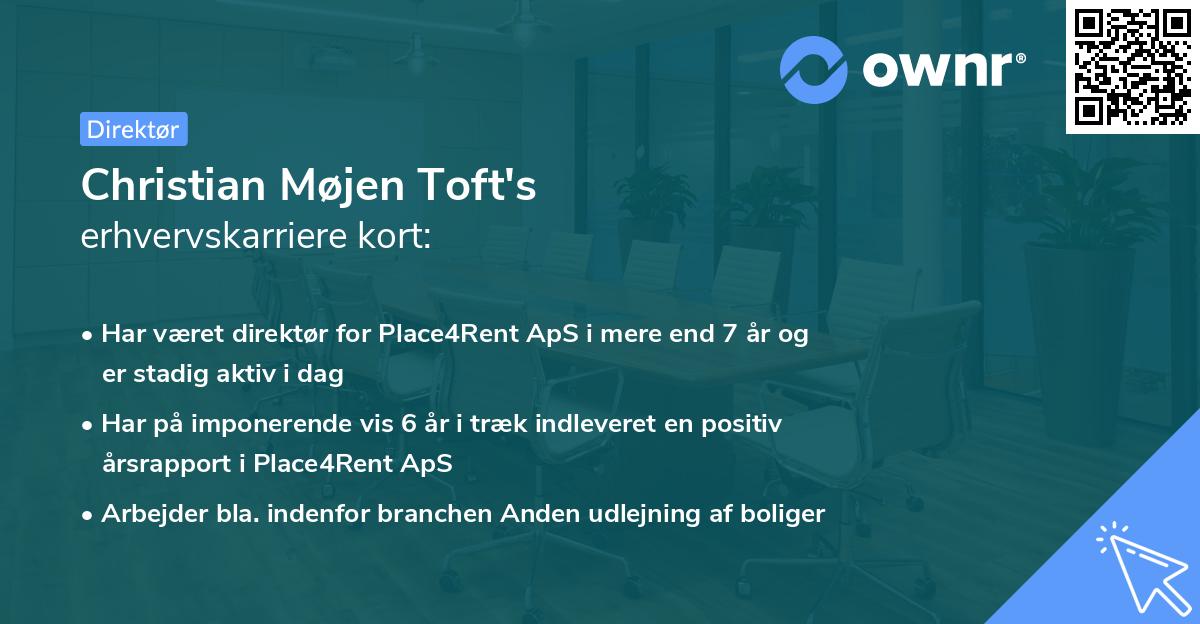 Christian Møjen Toft's erhvervskarriere kort
