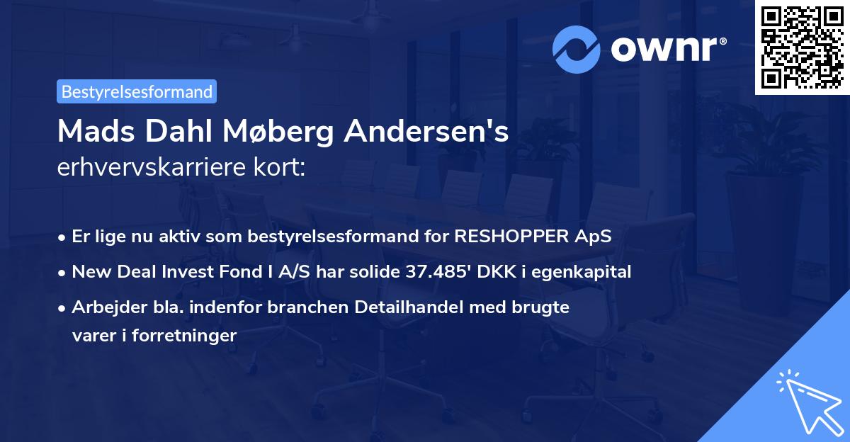 Mads Dahl Møberg Andersen's erhvervskarriere kort