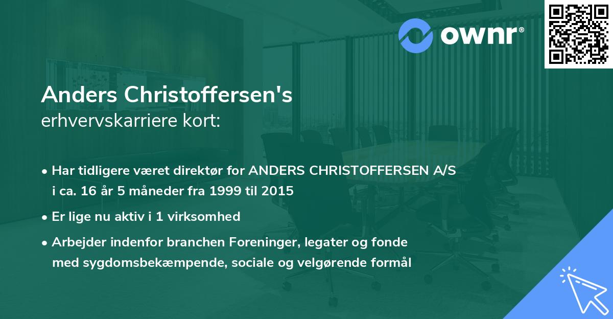 Anders Christoffersen's erhvervskarriere kort