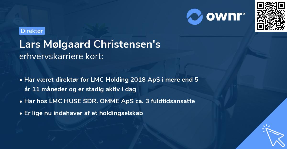 Lars Mølgaard Christensen's erhvervskarriere kort