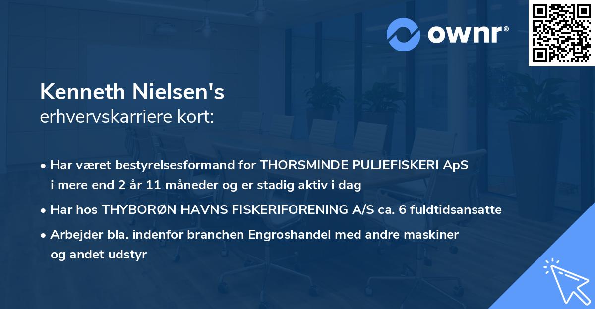 Kenneth Nielsen's erhvervskarriere kort