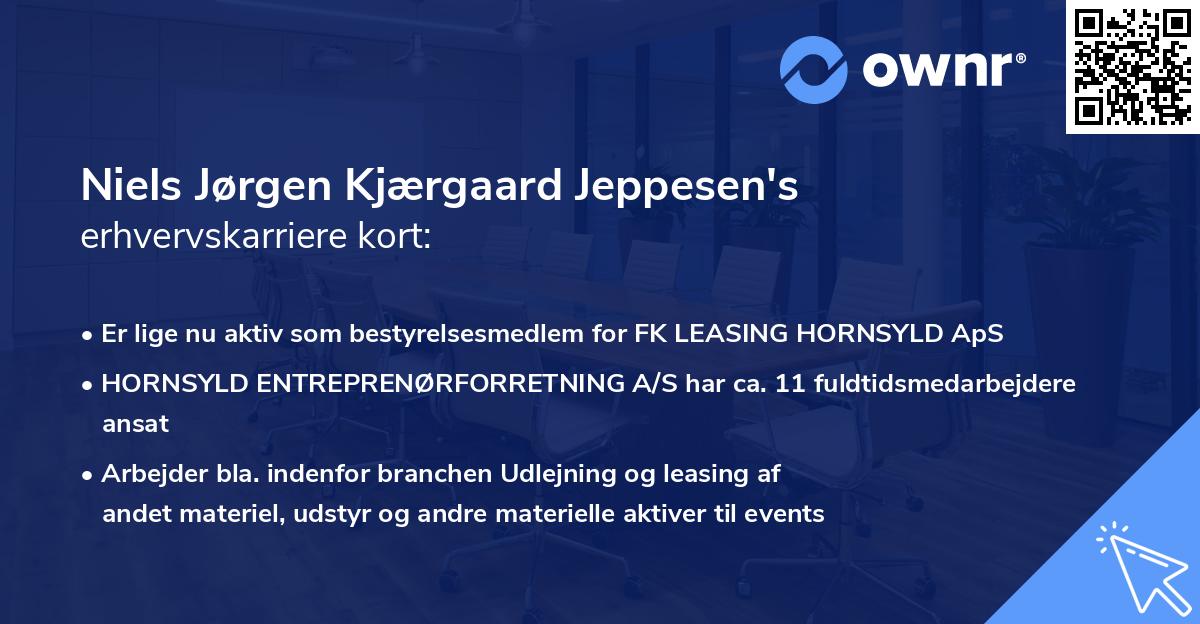Niels Jørgen Kjærgaard Jeppesen's erhvervskarriere kort