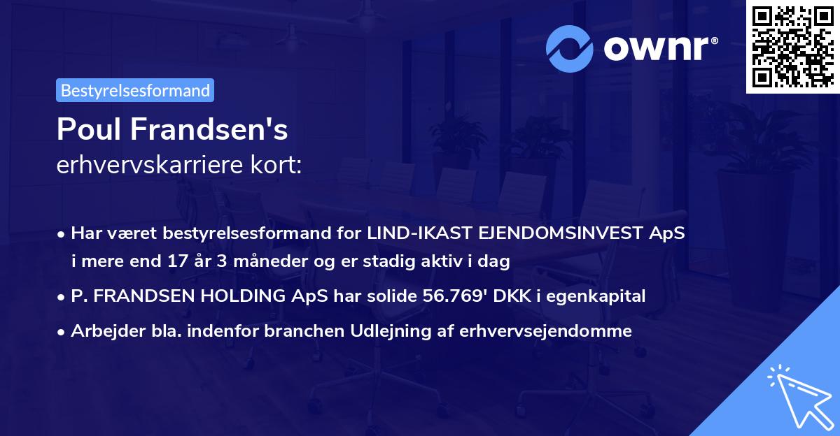 Poul Frandsen's erhvervskarriere kort