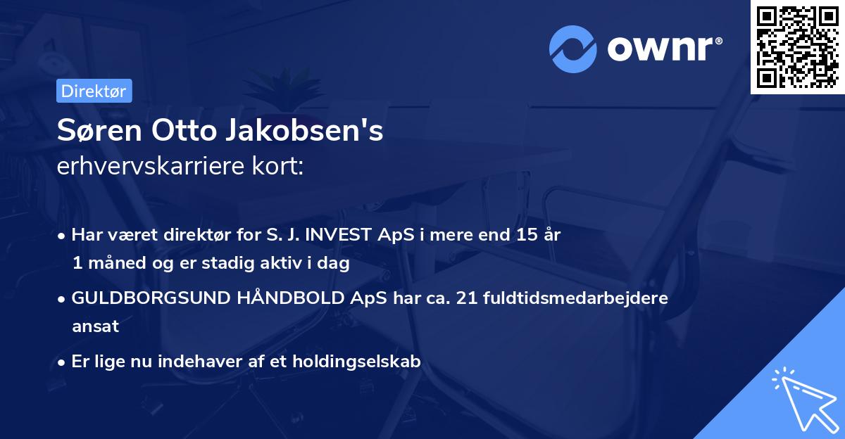 Søren Otto Jakobsen's erhvervskarriere kort