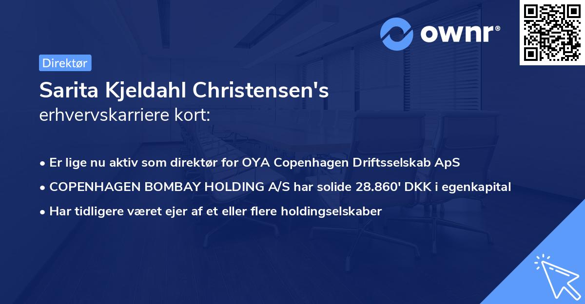 Sarita Kjeldahl Christensen's erhvervskarriere kort