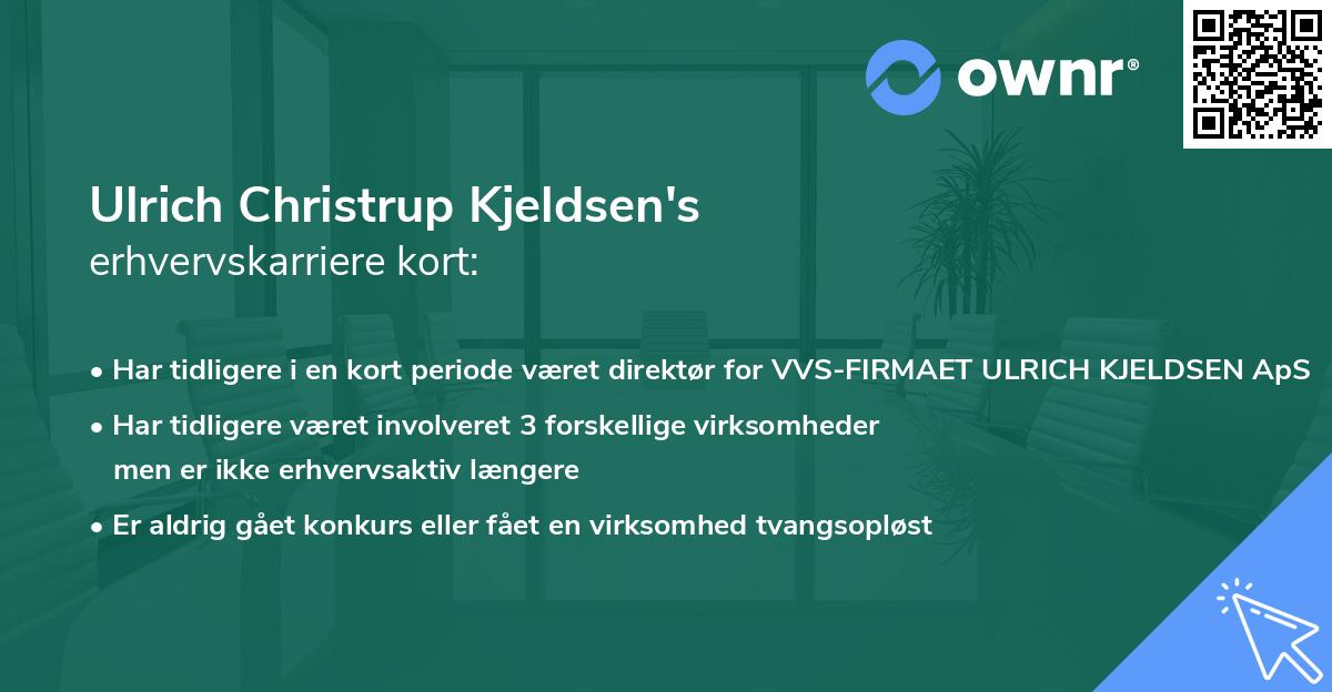 Ulrich Christrup Kjeldsen's erhvervskarriere kort