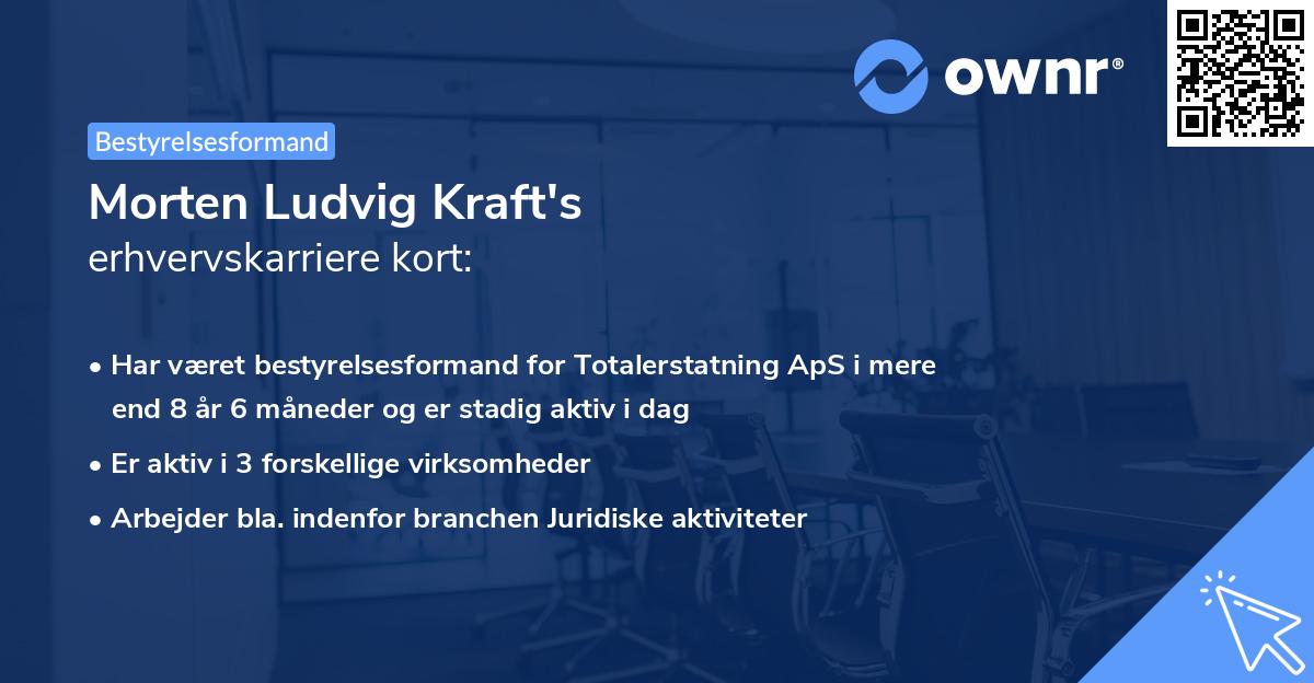 Morten Ludvig Kraft's erhvervskarriere kort