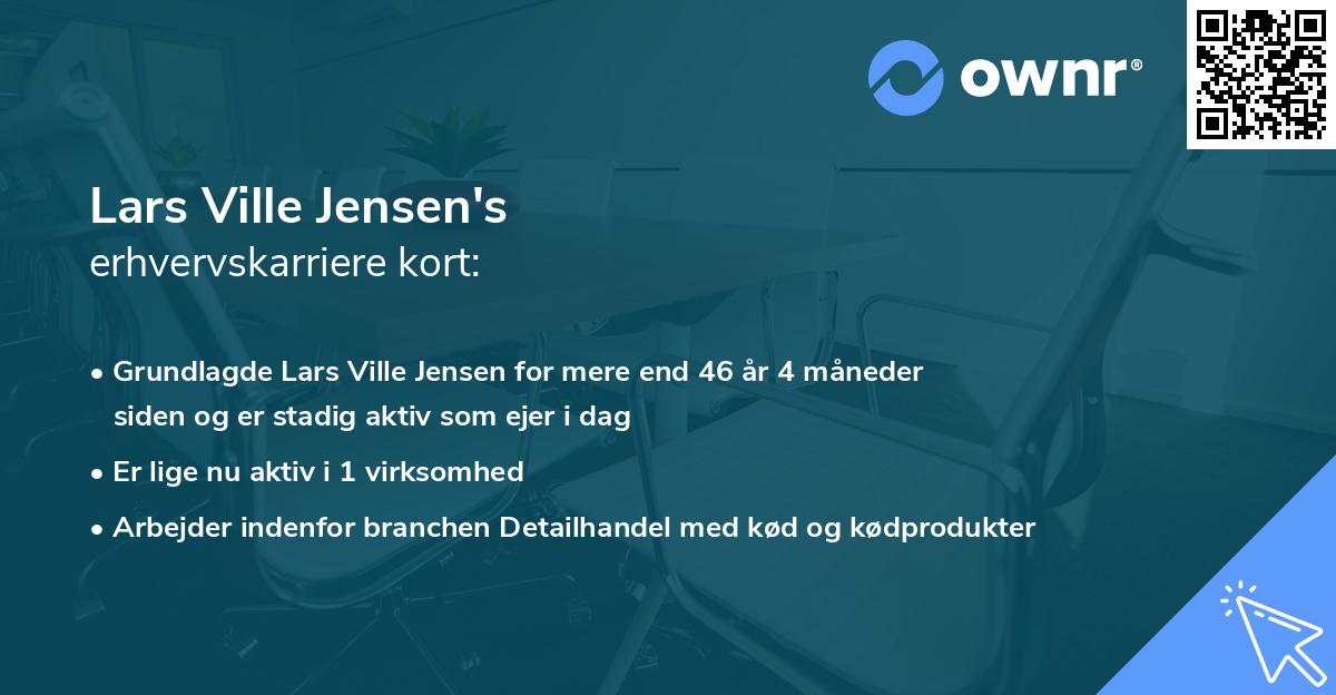 Lars Ville Jensen's erhvervskarriere kort