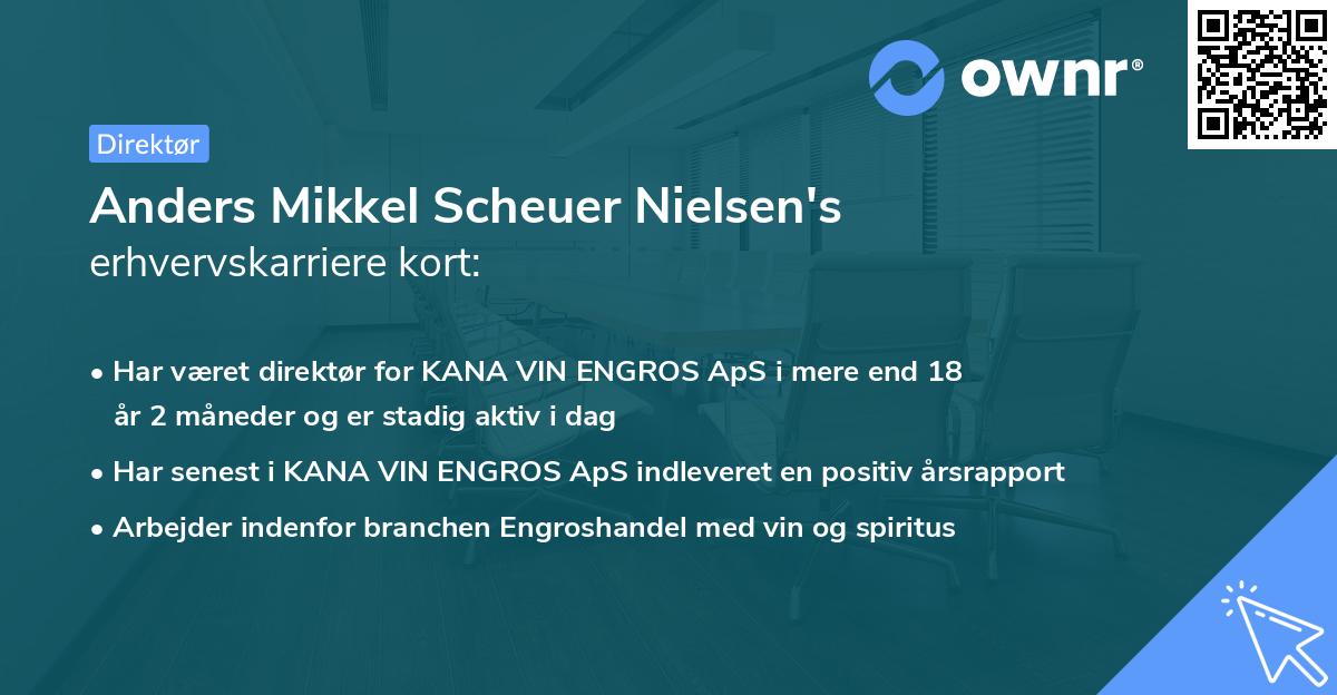 Anders Mikkel Scheuer Nielsen's erhvervskarriere kort
