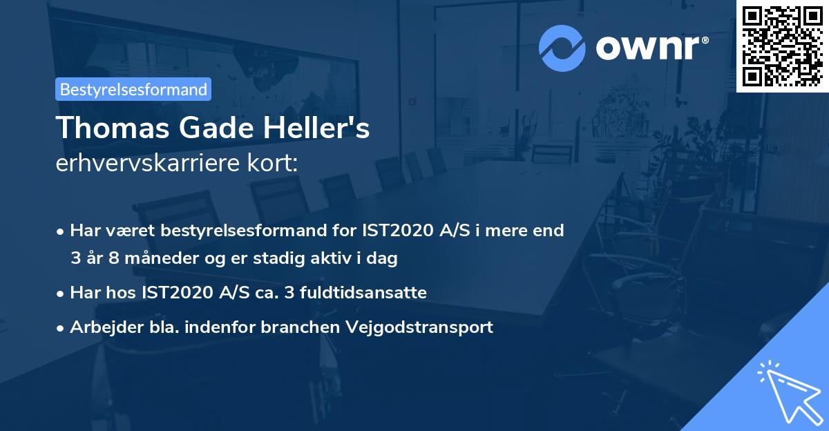 Thomas Gade Heller's erhvervskarriere kort