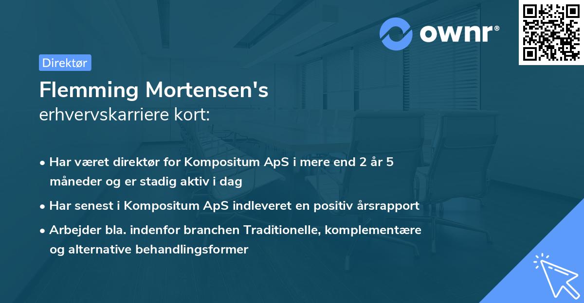 Flemming Mortensen's erhvervskarriere kort
