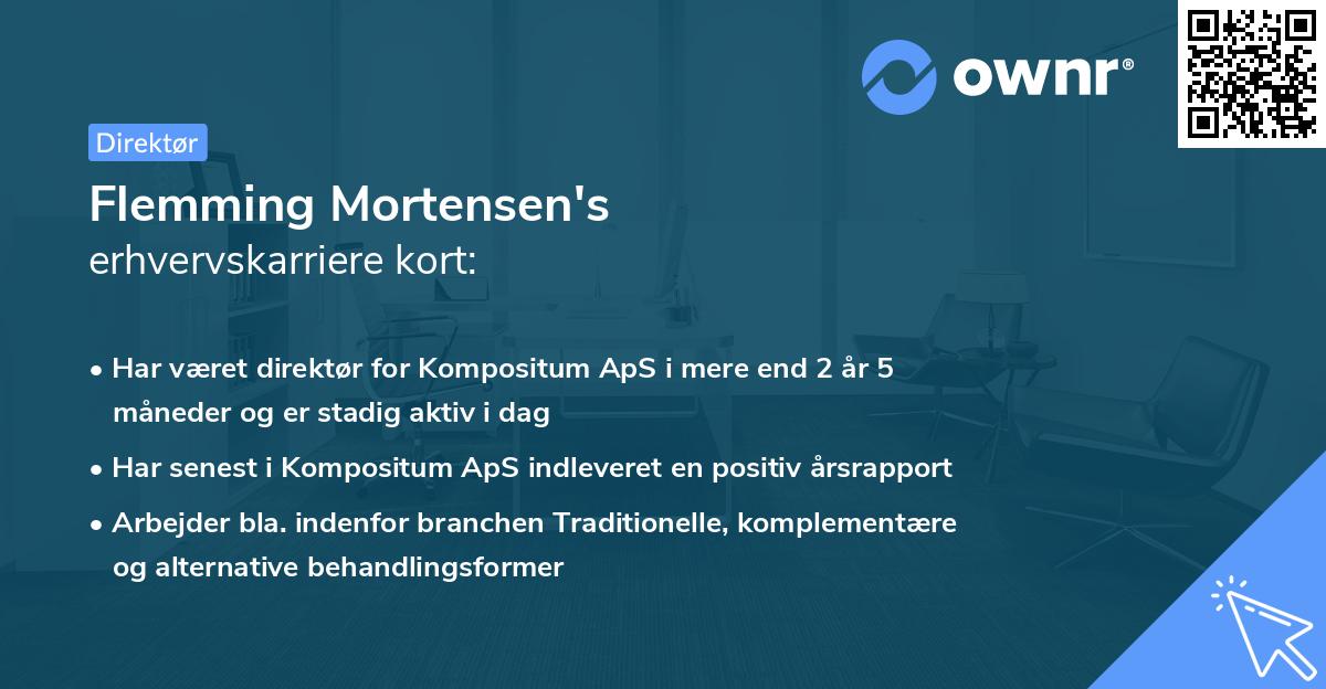 Flemming Mortensen's erhvervskarriere kort