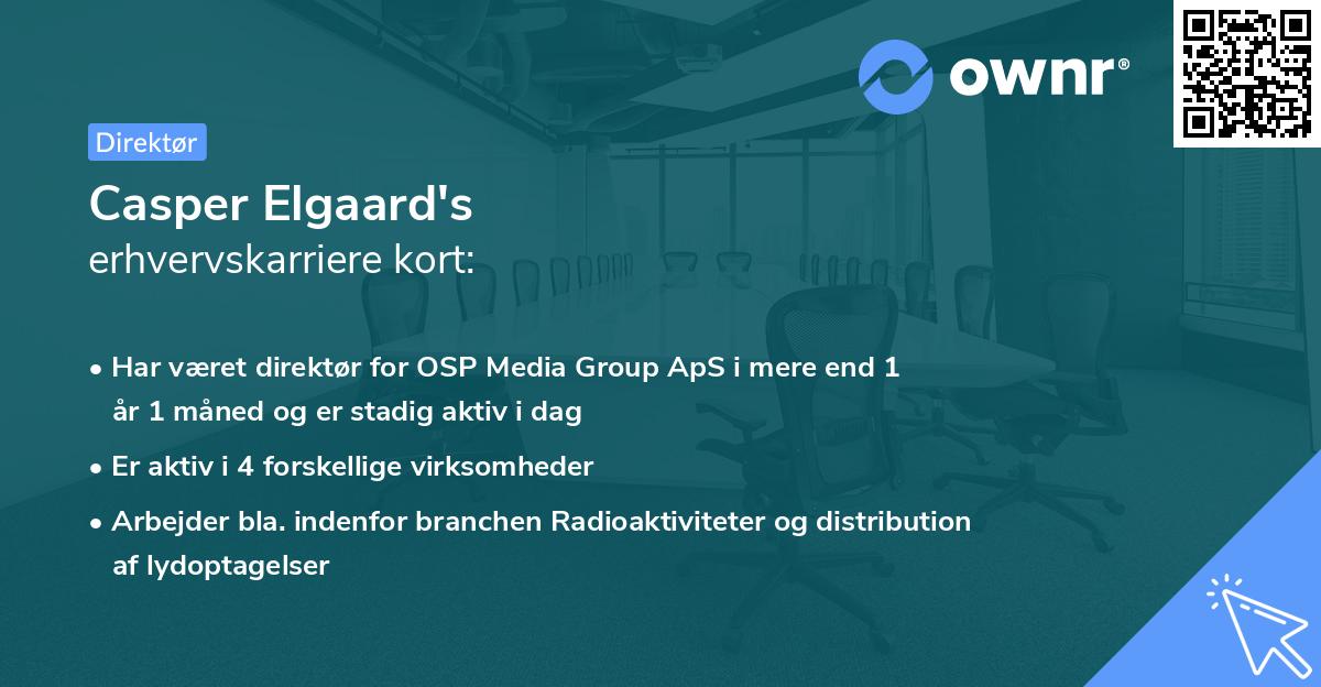 Casper Elgaard's erhvervskarriere kort