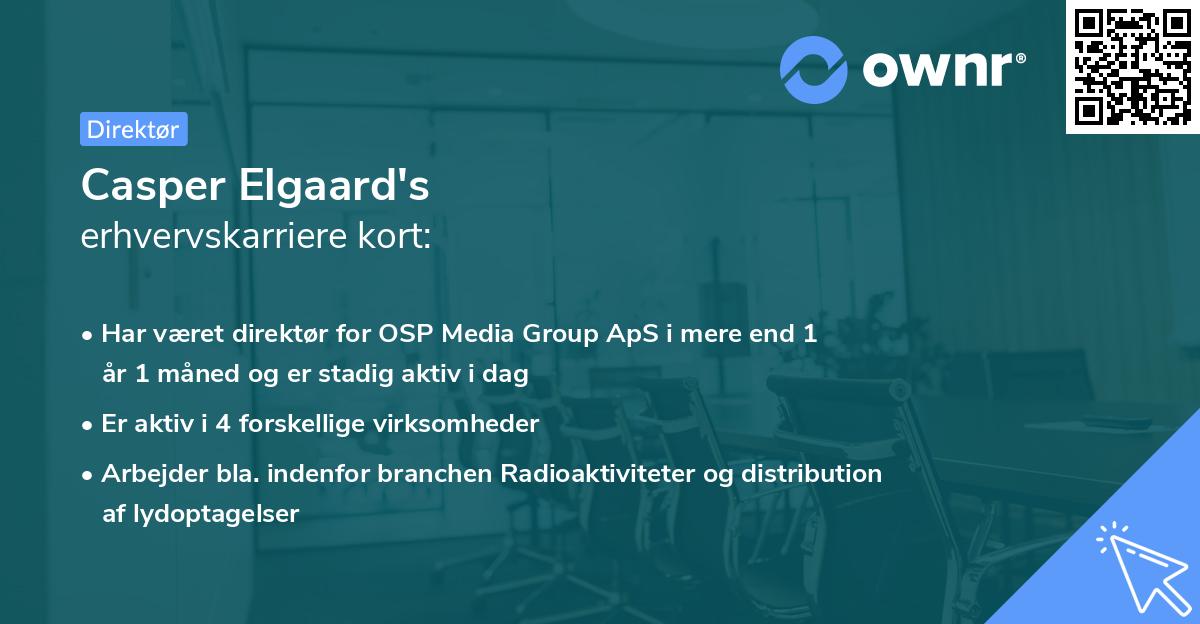 Casper Elgaard's erhvervskarriere kort