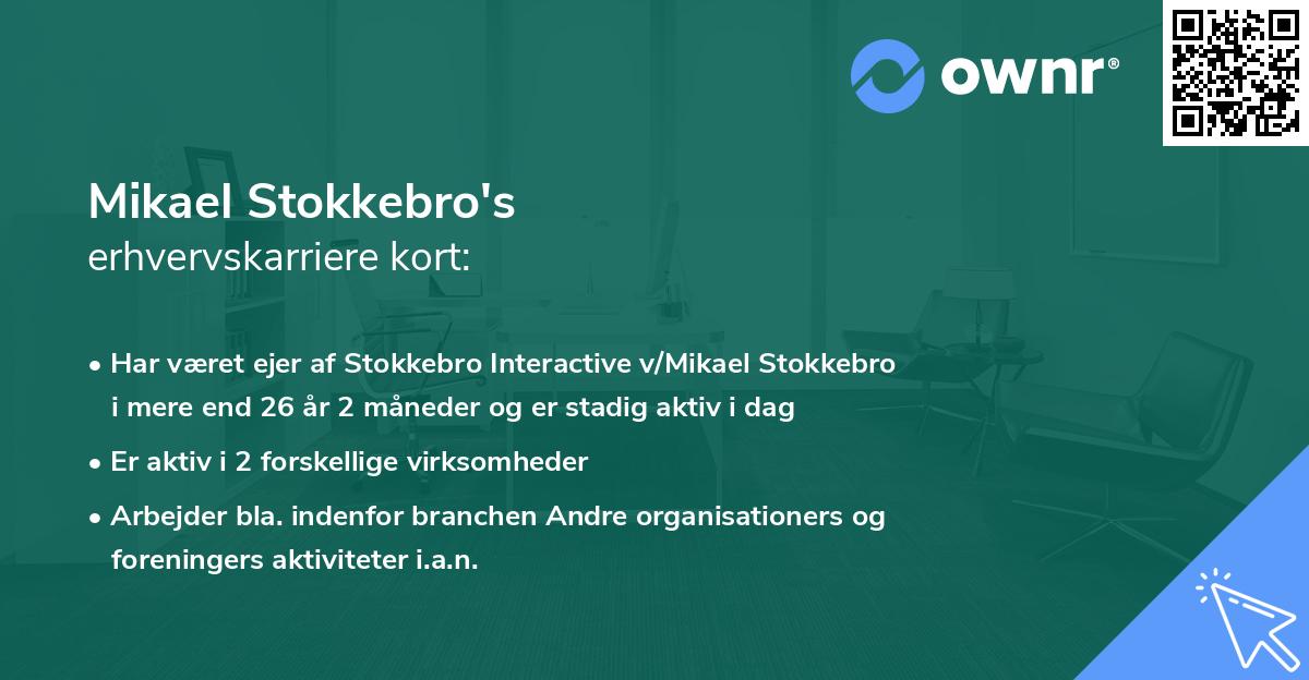 Mikael Stokkebro's erhvervskarriere kort