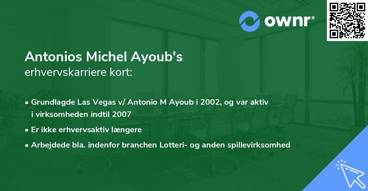 Antonios Michel Ayoub's erhvervskarriere kort