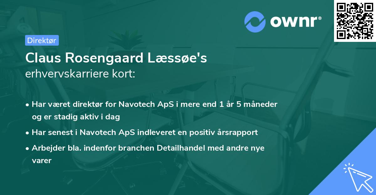 Claus Rosengaard Læssøe's erhvervskarriere kort