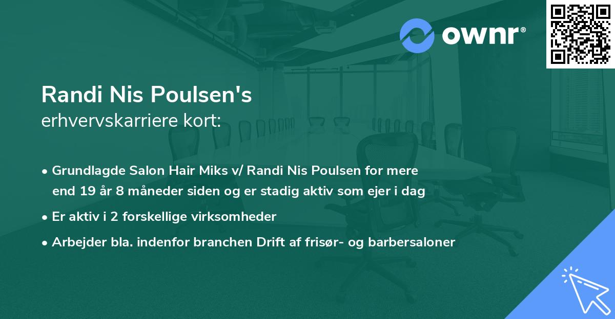 Randi Nis Poulsen's erhvervskarriere kort