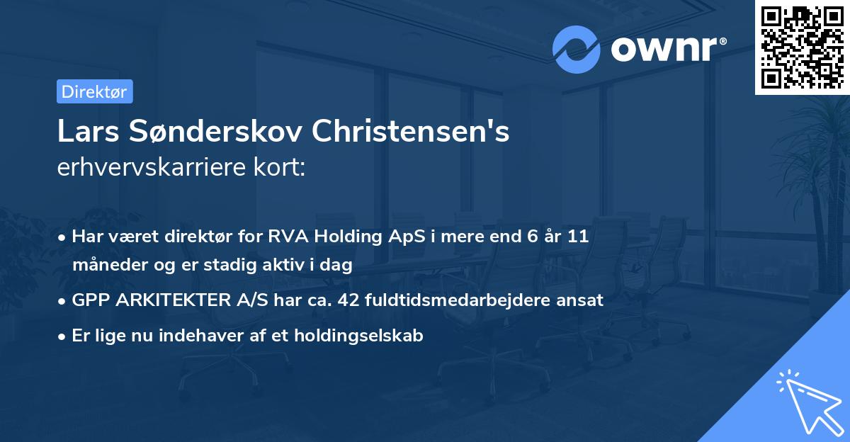 Lars Sønderskov Christensen's erhvervskarriere kort