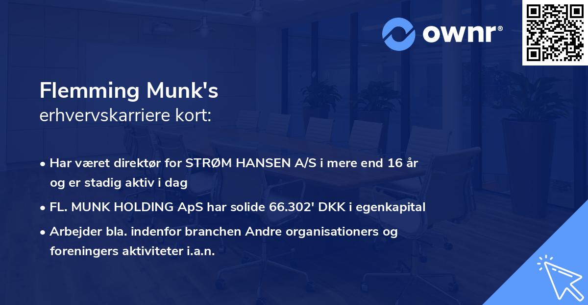 Flemming Munk's erhvervskarriere kort