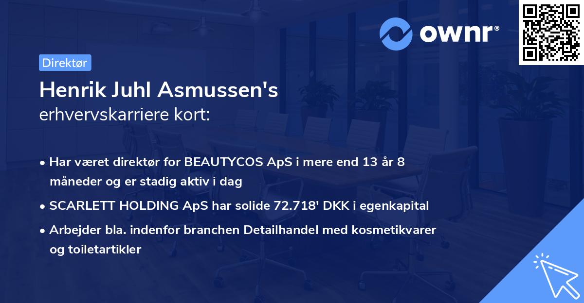 Henrik Juhl Asmussen's erhvervskarriere kort