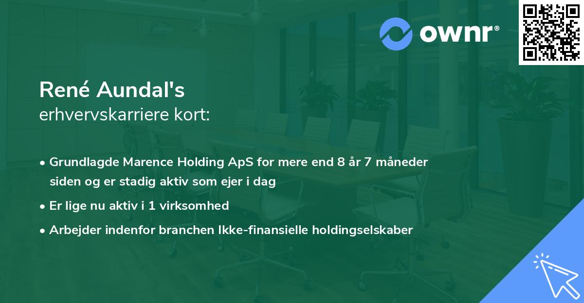 René Aundal's erhvervskarriere kort