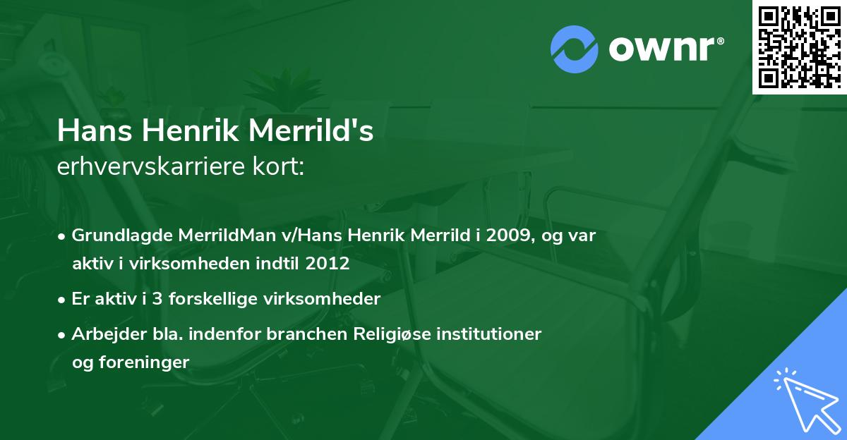 Hans Henrik Merrild's erhvervskarriere kort