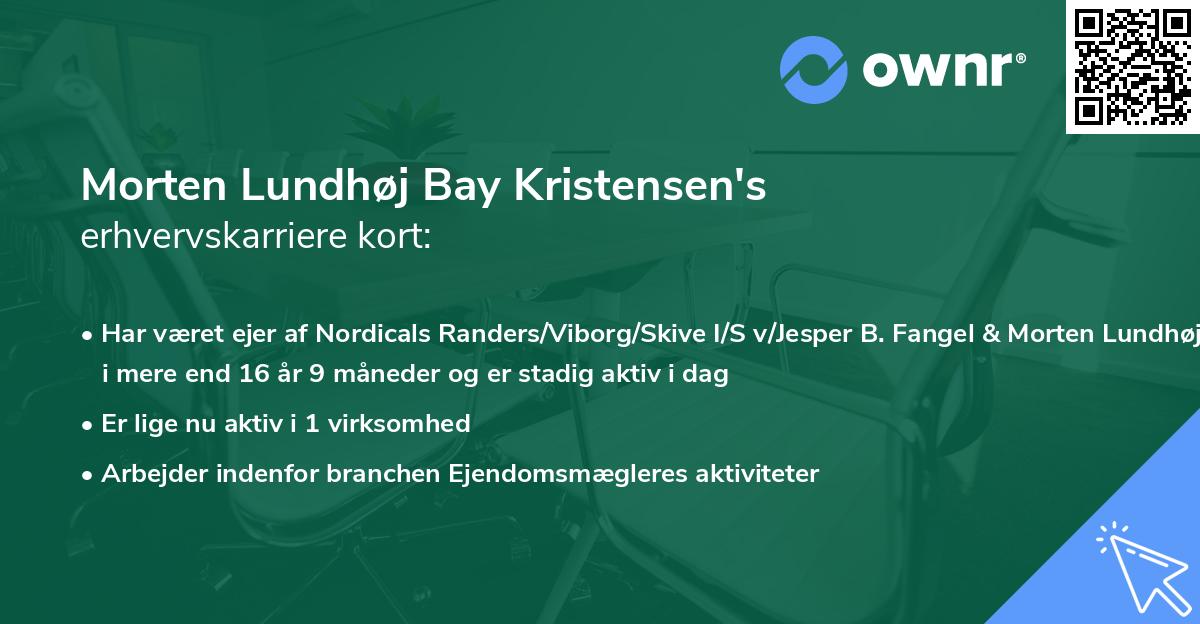 Morten Lundhøj Bay Kristensen's erhvervskarriere kort