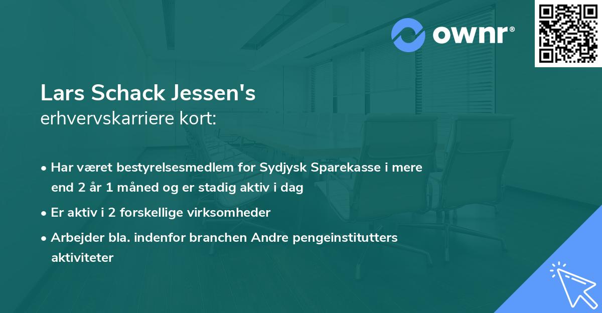 Lars Schack Jessen's erhvervskarriere kort