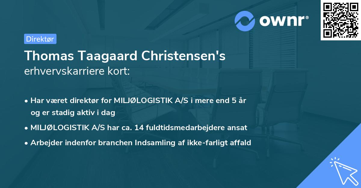 Thomas Taagaard Christensen's erhvervskarriere kort