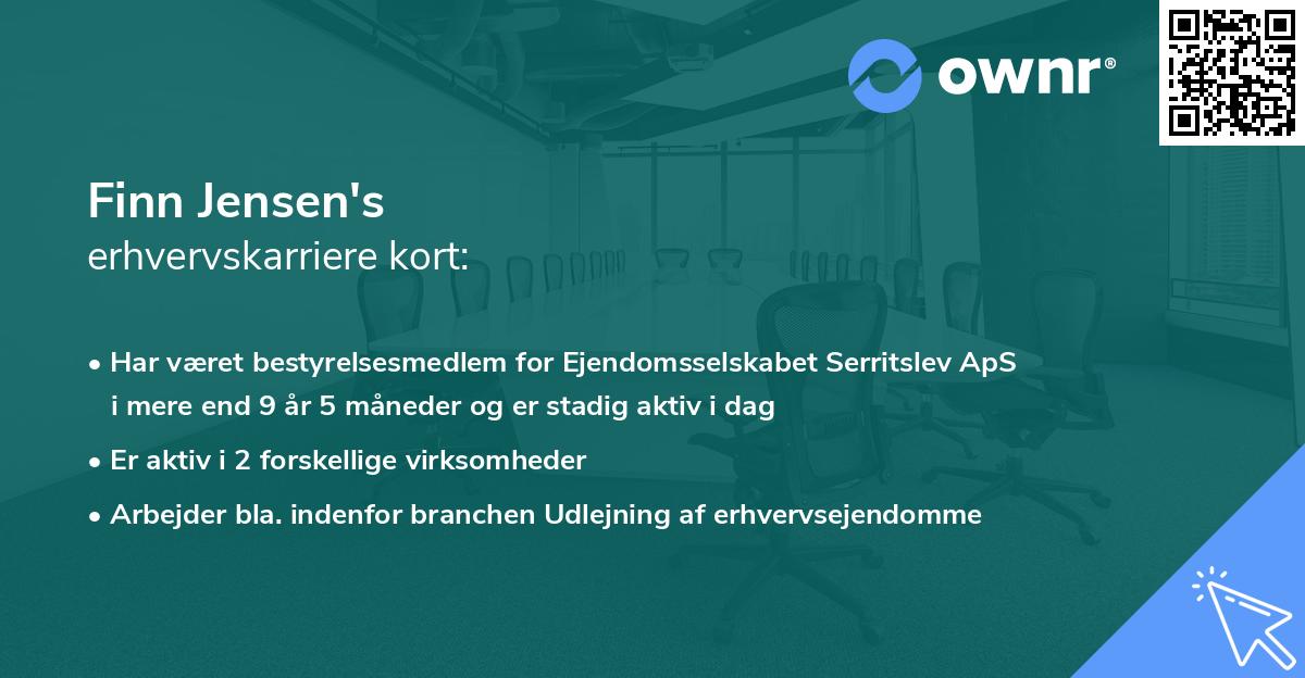 Finn Jensen's erhvervskarriere kort